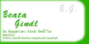 beata gindl business card